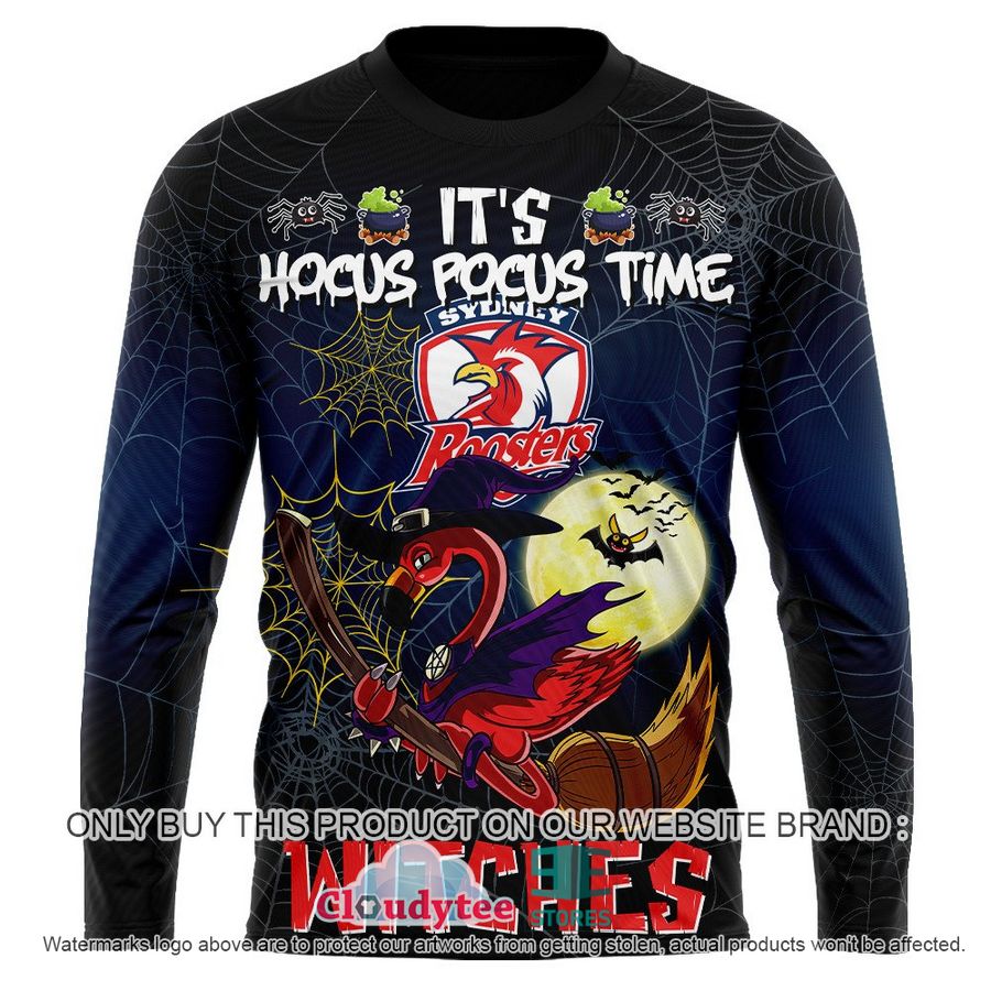 NEW Sydney Roosters It's Hocus Pocus Time Halloween Flamingo Witches Hoodie, Shirt 11 sydney roosters its hocus pocus time halloween flamingo witches shirt hoodie 11 54242