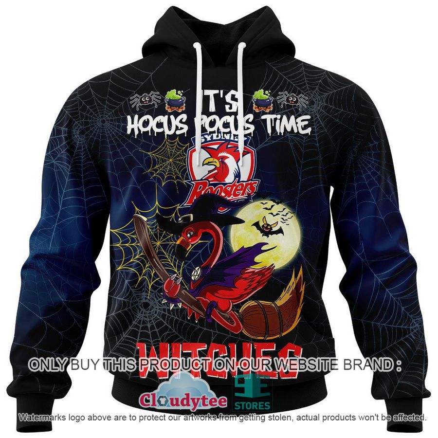 NEW Sydney Roosters It's Hocus Pocus Time Halloween Flamingo Witches Hoodie, Shirt 2 sydney roosters its hocus pocus time halloween flamingo witches shirt hoodie 2 48022