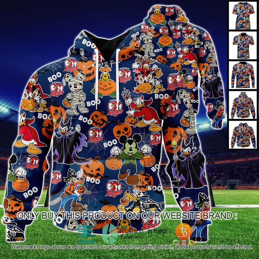 sydney roosters mickey friends halloween shirt hoodie 1 46778