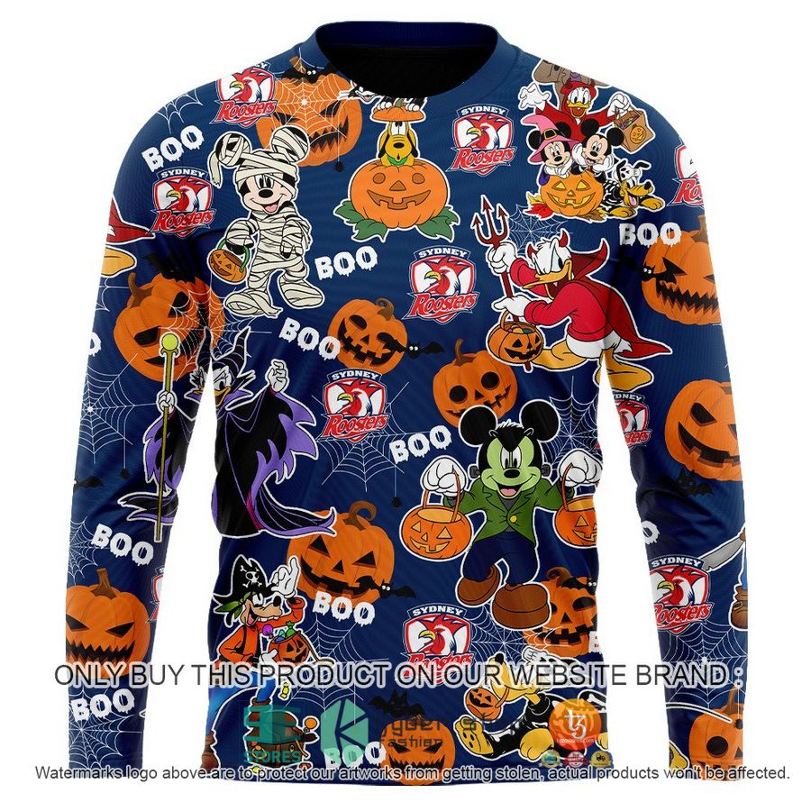 NEW Sydney Roosters Mickey Friends Halloween Hoodie, Shirt 11 sydney roosters mickey friends halloween shirt hoodie 11 39993