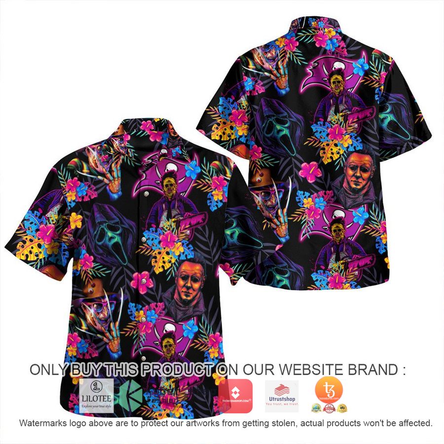 tampa bay buccaneers horror character halloween hawaiian shirt 1 42175