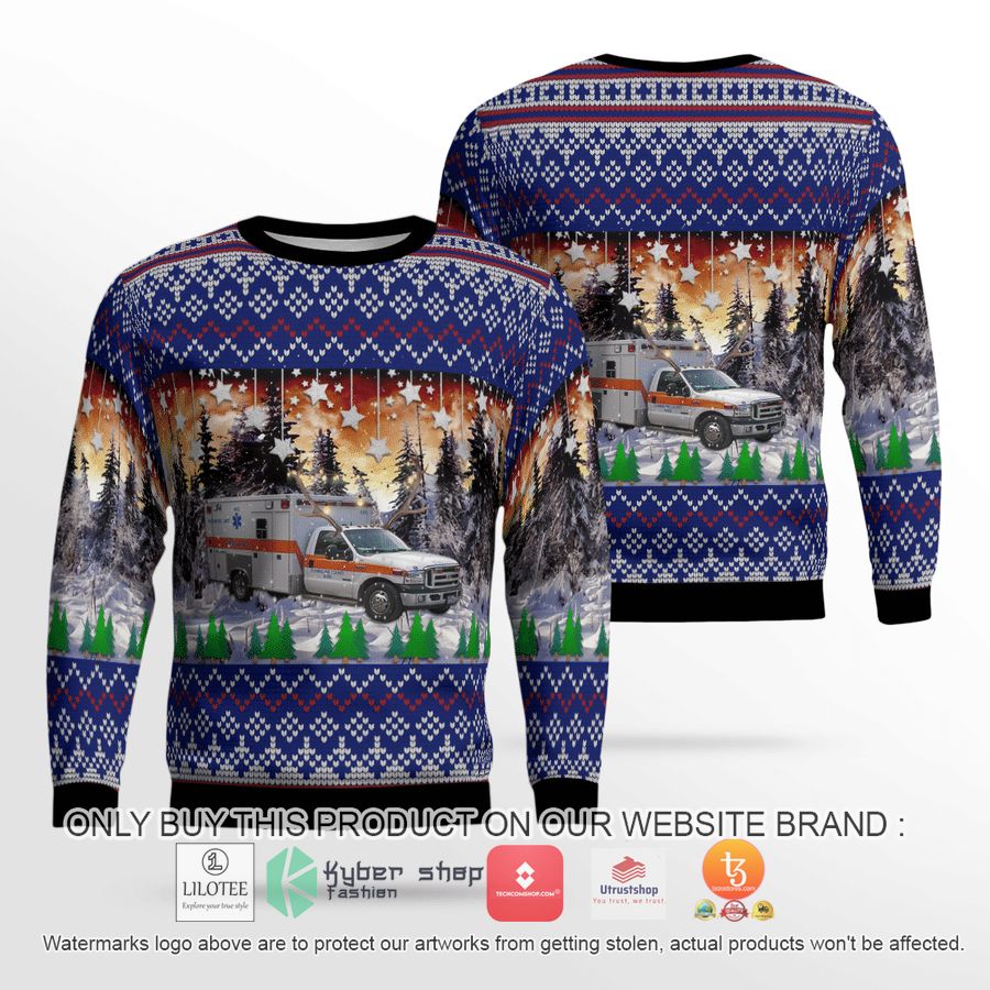 tennessee cumberland county ems christmas 3d sweater 2 23238