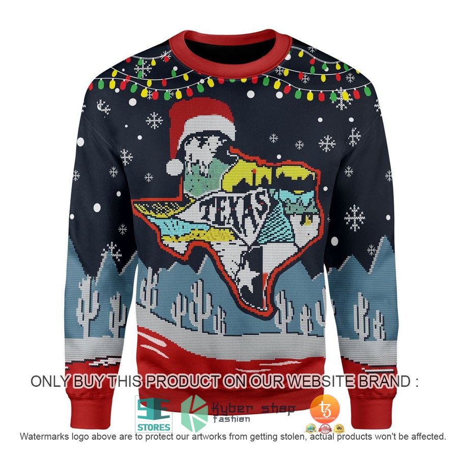 NEW Texas Map Christmas Sweatshirt, Sweater 1 texas map christmas ugly sweater 1 97189
