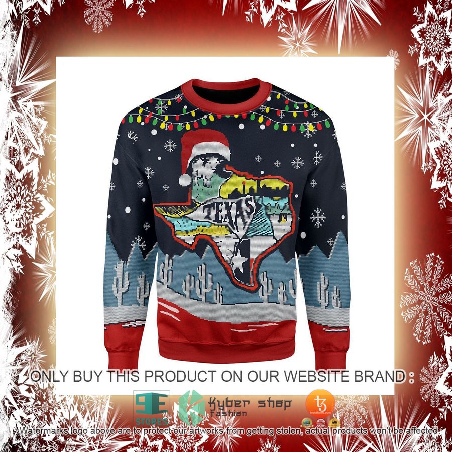 NEW Texas Map Christmas Sweatshirt, Sweater 2 texas map christmas ugly sweater 2 33091