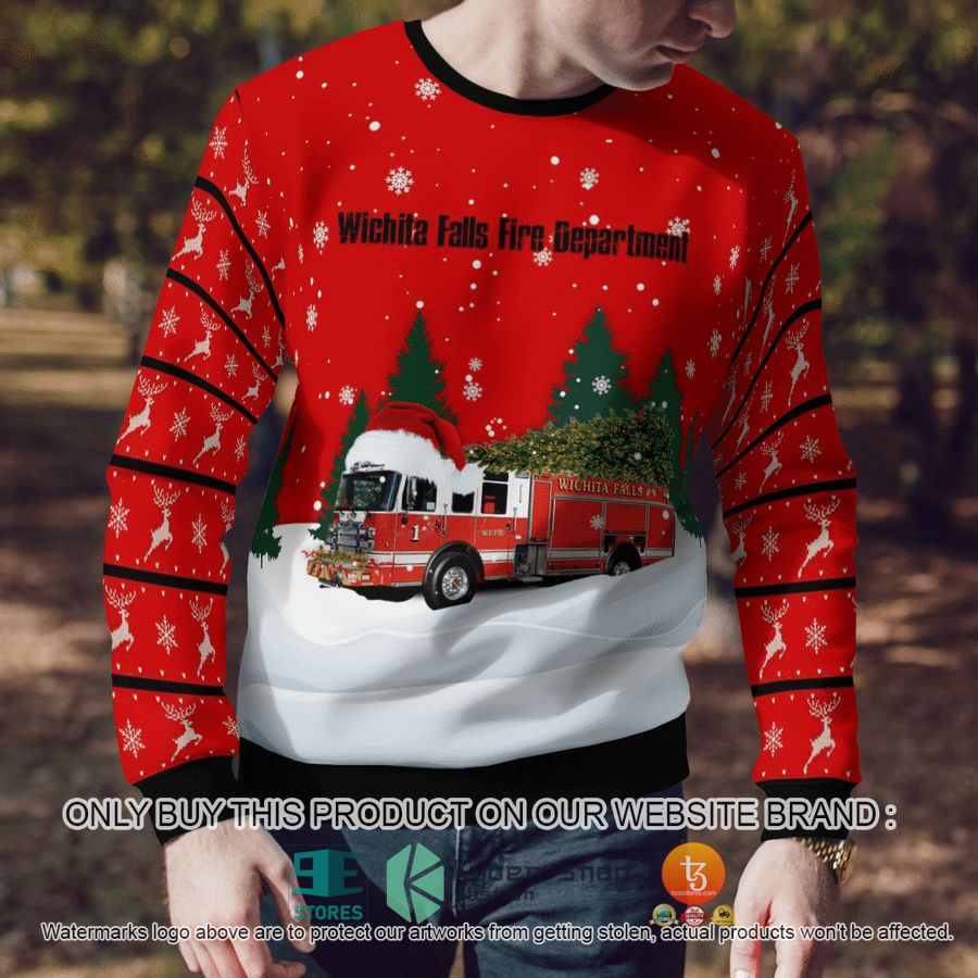 NEW Texas Wichita Falls Fire Department Christmas Sweatshirt 8 texas wichita falls fire department christmas sweater sweatshirt 8 10139