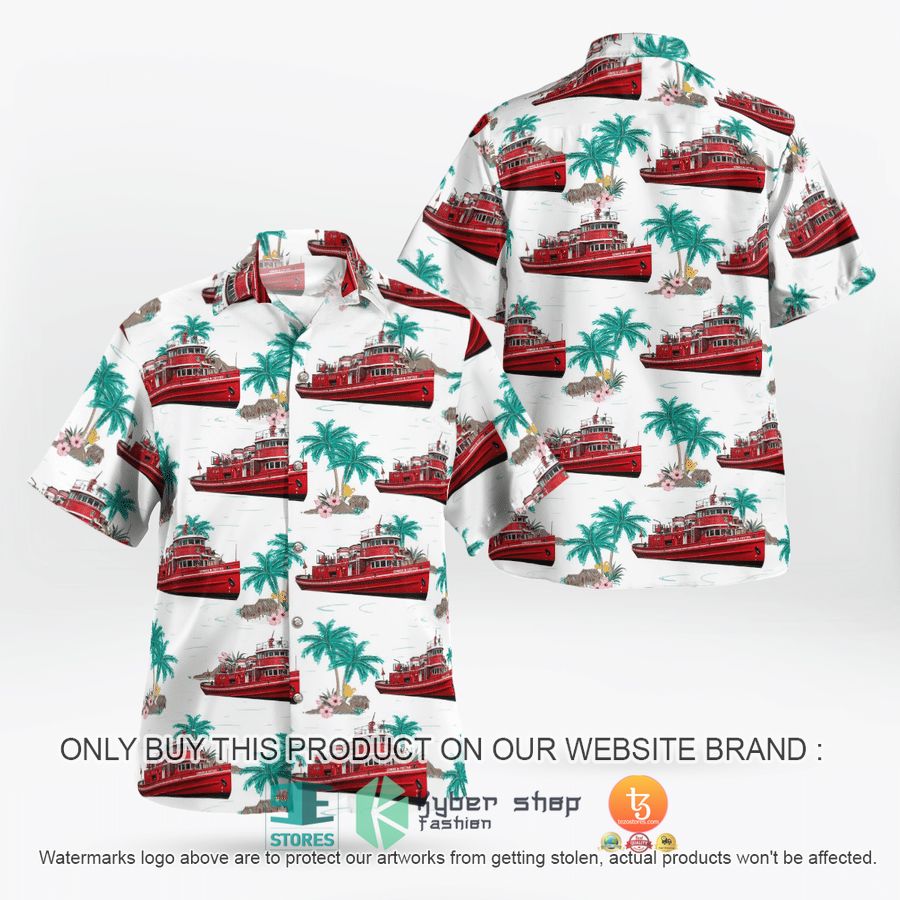 NEW The fireboat Edward M. Cotter Buffalo Fire Department Hawaii Shirt 16 the fireboat edward m cotter buffalo fire department hawaiian shirt 1 90936