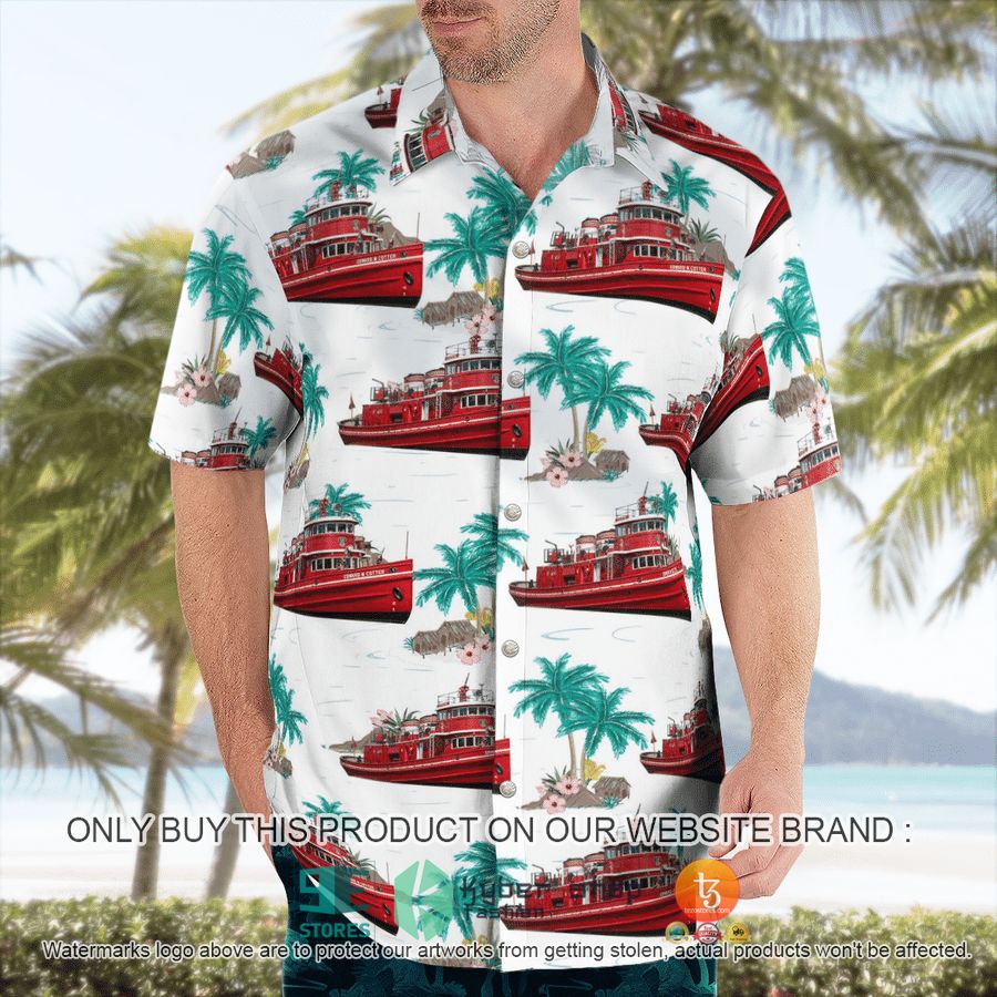 NEW The fireboat Edward M. Cotter Buffalo Fire Department Hawaii Shirt 6 the fireboat edward m cotter buffalo fire department hawaiian shirt 6 62805
