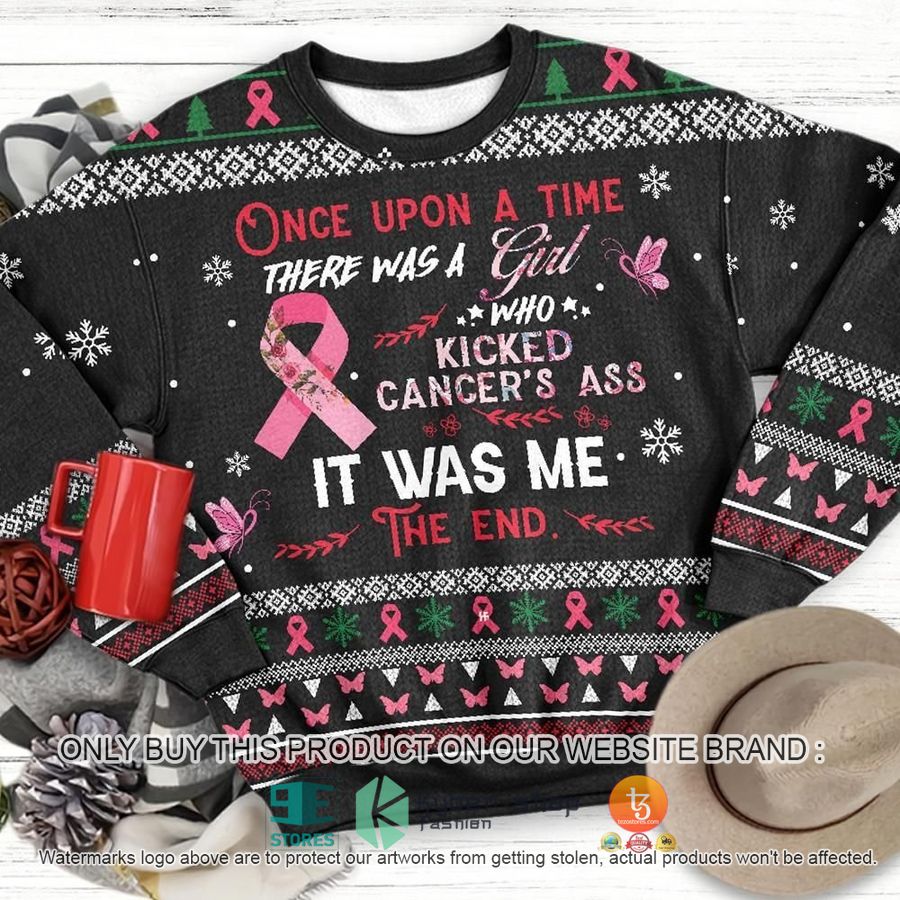 HOT The Girl Kick Breast Cancer Awareness Ugly Christmas Sweater 1 the girl kick breast cancer awareness ugly christmas sweater 1 60942
