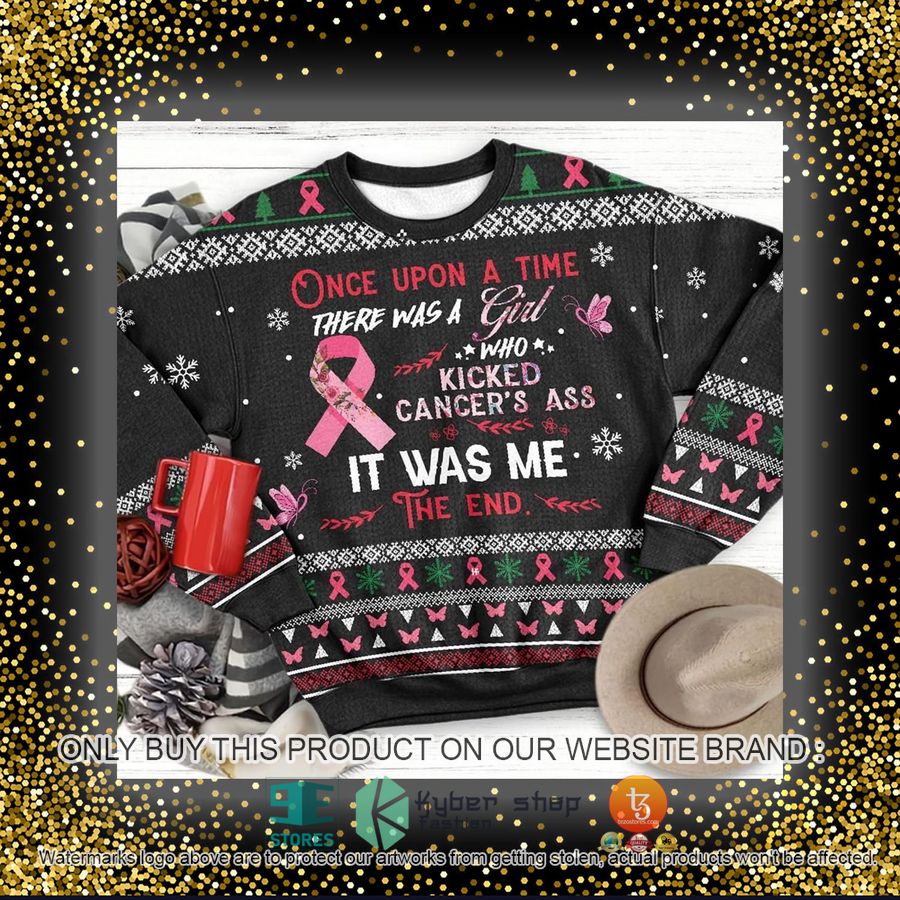 HOT The Girl Kick Breast Cancer Awareness Ugly Christmas Sweater 4 the girl kick breast cancer awareness ugly christmas sweater 4 39341