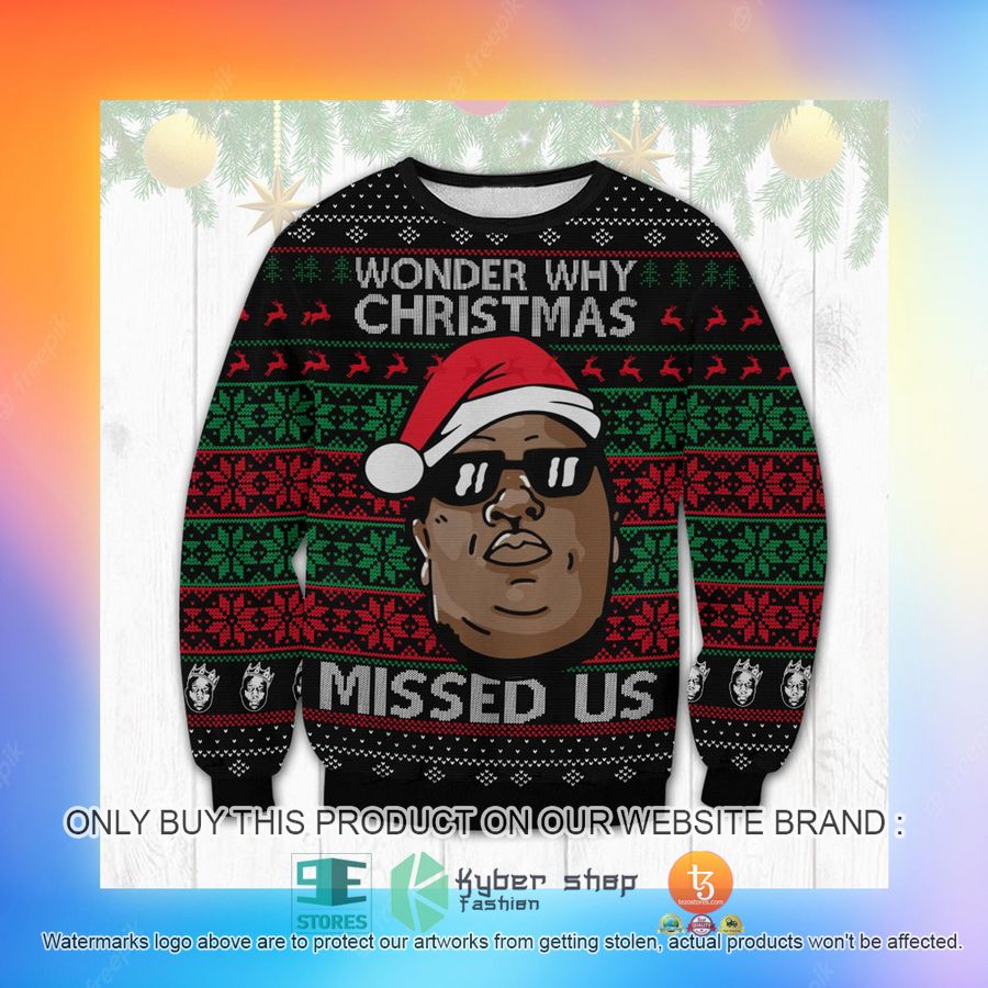 HOT The Notorious B.I.G. Ugly Sweater 3 the notorious b i g ugly sweater 3 32287