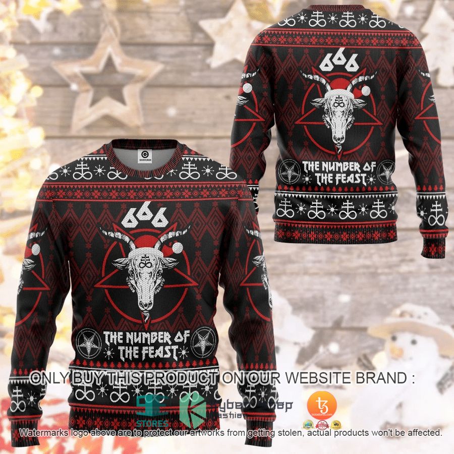 the number of the feast christmas ugly sweater 1 12884
