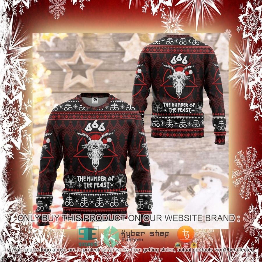 NEW The Number Of The Feast Christmas Sweatshirt, Sweater 2 the number of the feast christmas ugly sweater 2 21361