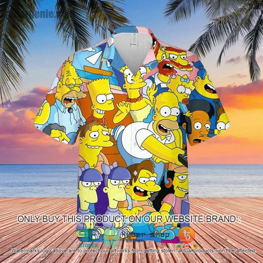 NEW The Simpsons Characters Hawaii Shirt 2 the simpsons characters hawaiian shirt 1 8451