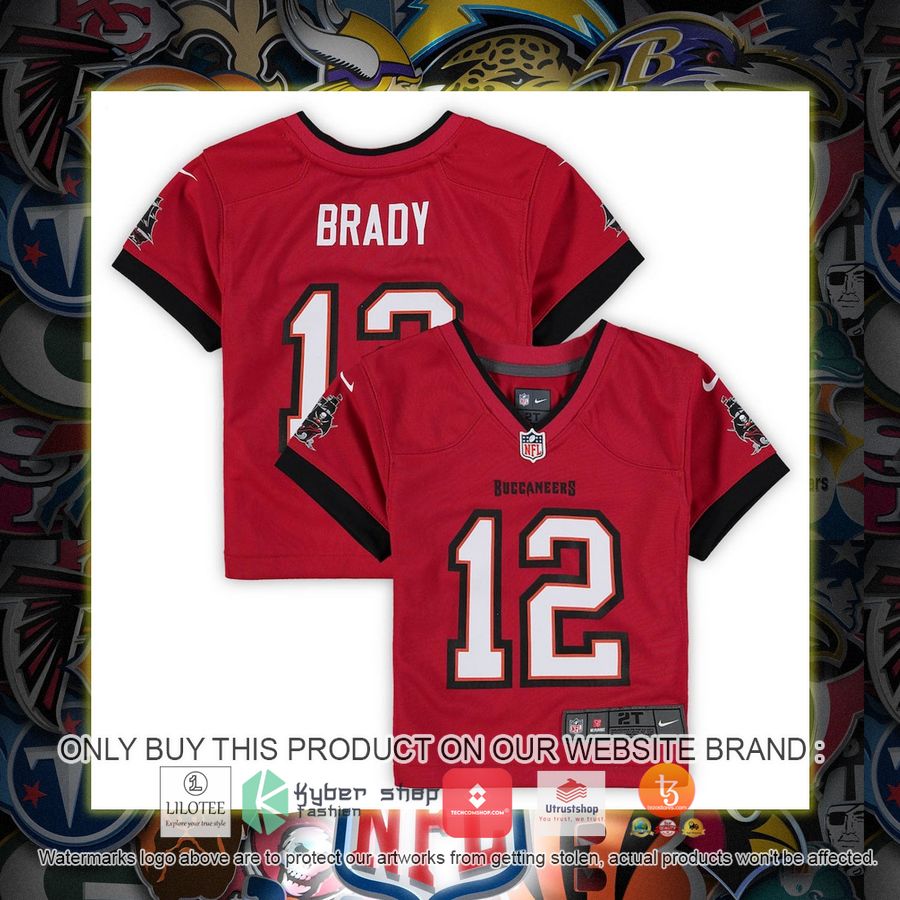 HOT Tom Brady Tampa Bay Buccaneers Nike Toddler Red Football Jersey Shirt 6 tom brady tampa bay buccaneers nike toddler red football jersey 1 40925