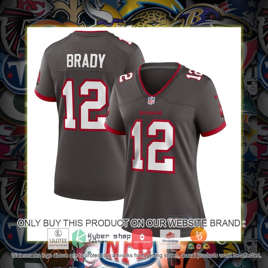 HOT Tom Brady Tampa Bay Buccaneers Nike Women's Alternate Pewter Football Jersey Shirt 6 tom brady tampa bay buccaneers nike womens alternate pewter football jersey 1 10553