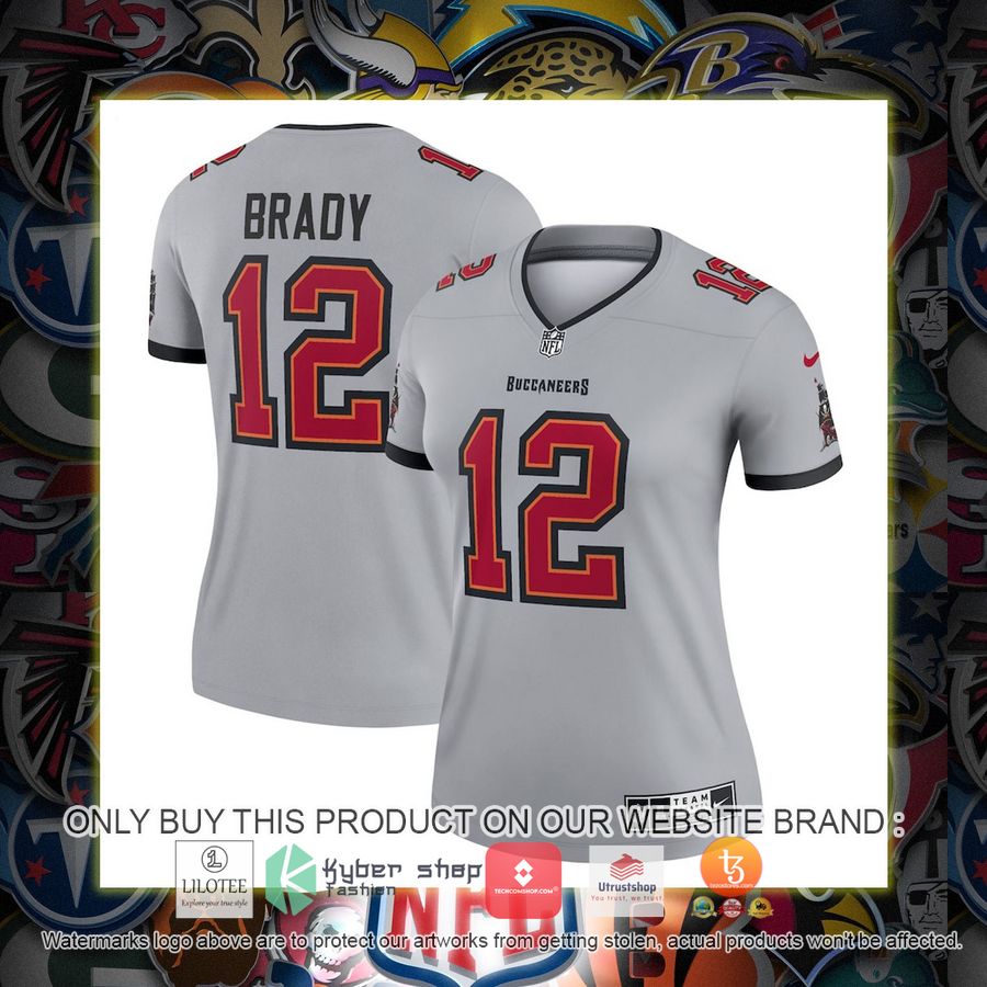 HOT Tom Brady Tampa Bay Buccaneers Nike Women's Inverted Legend Gray Football Jersey Shirt 3 tom brady tampa bay buccaneers nike womens inverted legend gray football jersey 1 89195