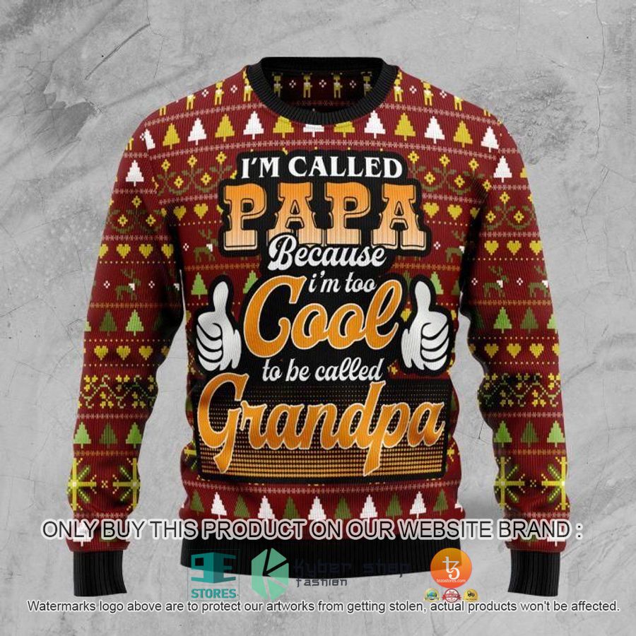 HOT Too Cool To Be Called Grandpa Ugly Christmas Sweater 1 too cool to be called grandpa ugly christmas sweater 1 92131