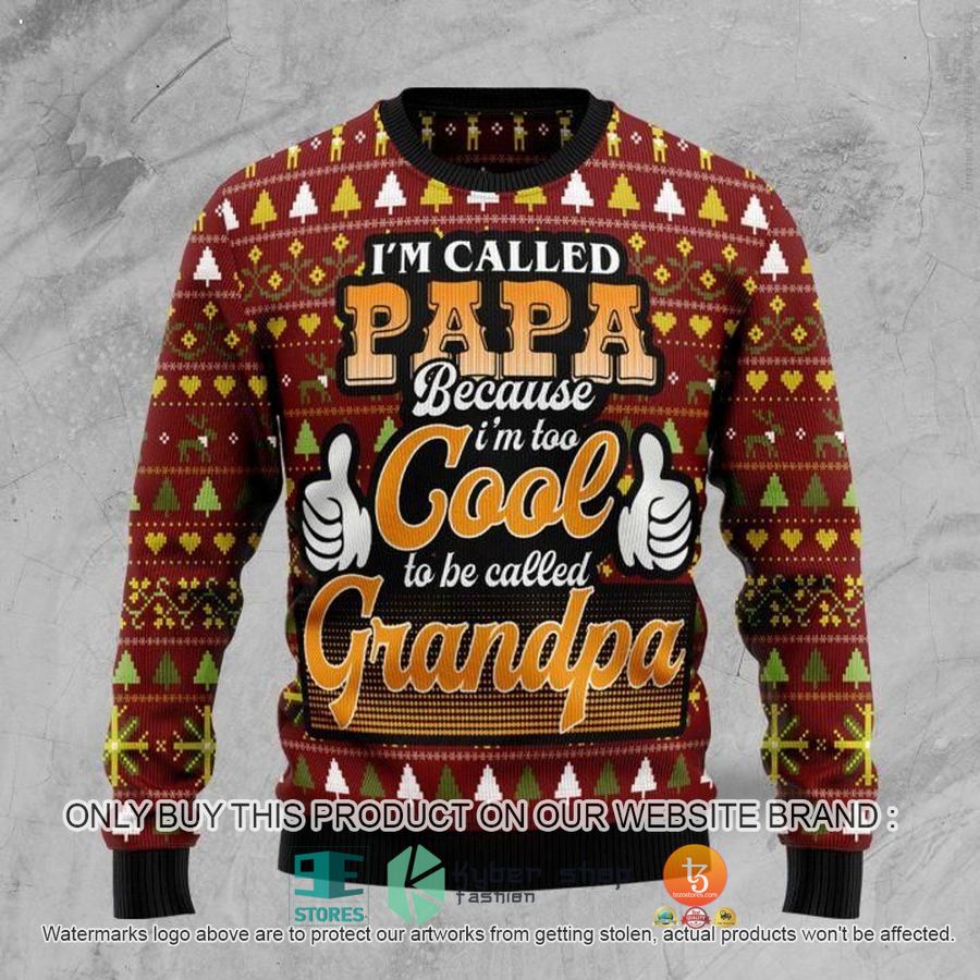 HOT Too Cool To Be Called Grandpa Ugly Christmas Sweater 3 too cool to be called grandpa ugly christmas sweater 3 2373