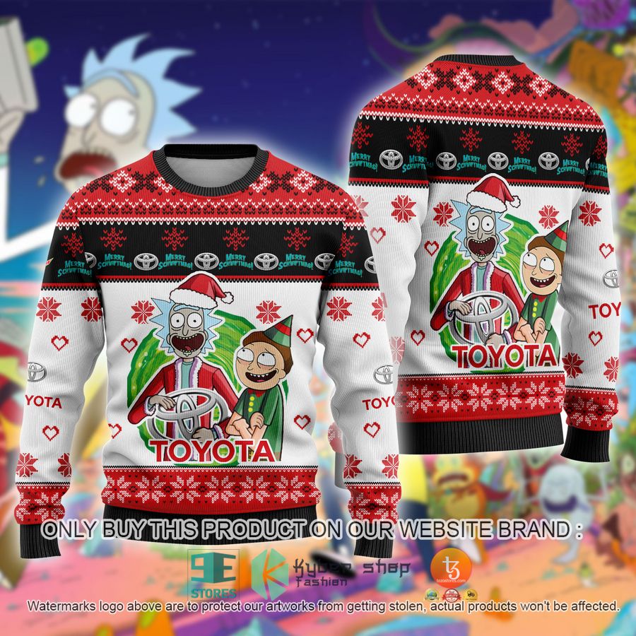toyota car rick and morty ugly christmas sweater 1 35231