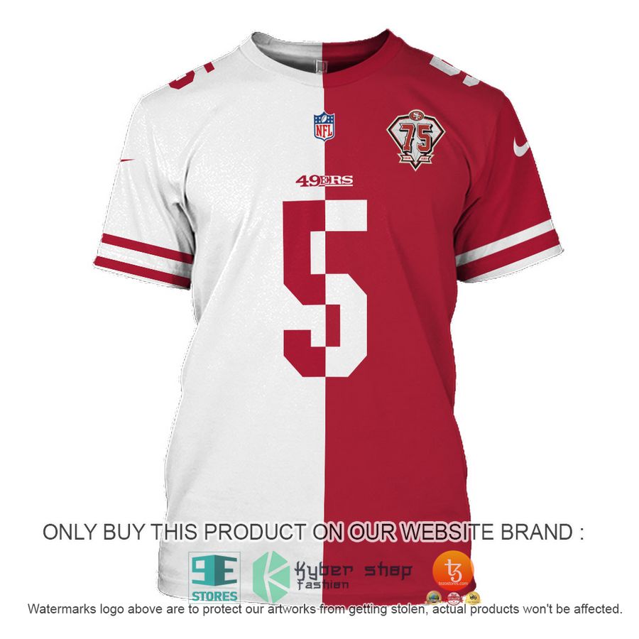trey lance 5 san francisco 49ers white red shirt hoodie 7 74060