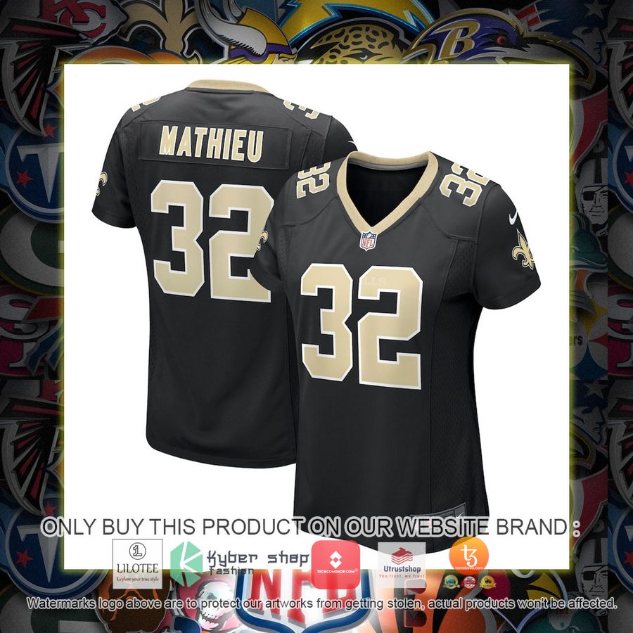 HOT Tyrann Mathieu New Orleans Saints Nike Women's Black Football Jersey Shirt 7 tyrann mathieu new orleans saints nike womens black football jersey 1 3143
