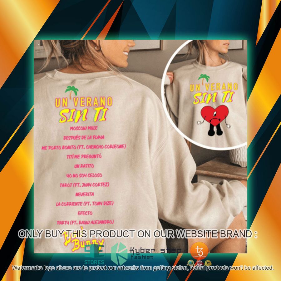 un verano sin ti album bad bunny sweatshirt 1 70982