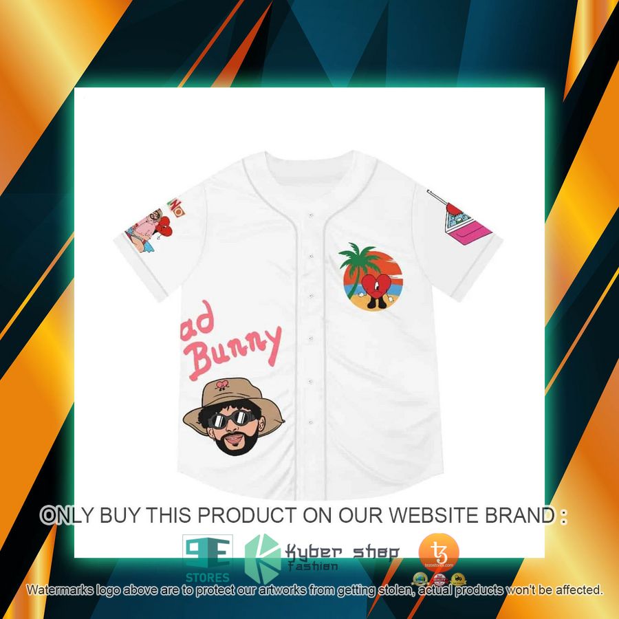 NEW Un Verano sin ti white Baseball Shirt 7 un verano sin ti white baseball jersey 1 95692