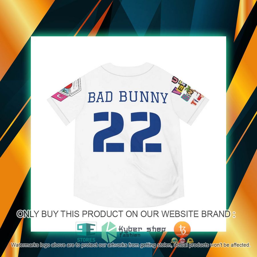 NEW Un Verano sin ti white Baseball Shirt 2 un verano sin ti white baseball jersey 2 89618