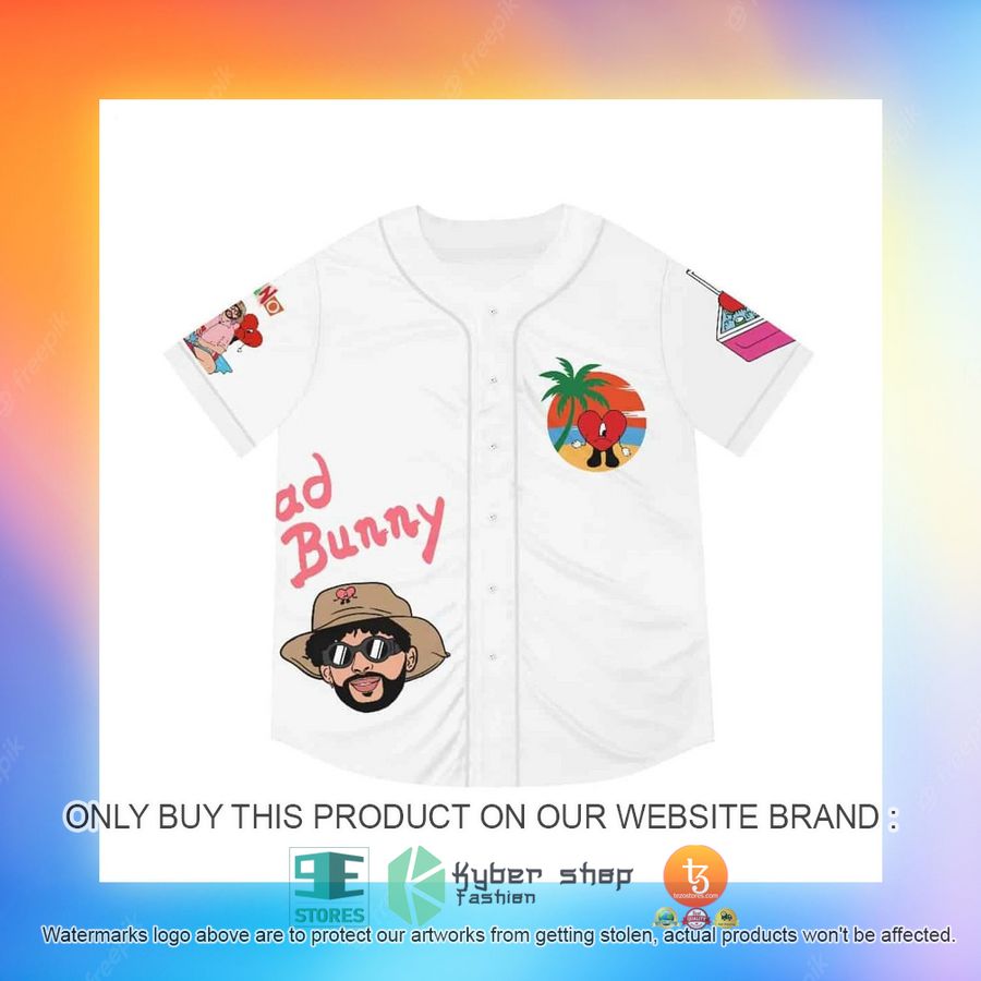 NEW Un Verano sin ti white Baseball Shirt 5 un verano sin ti white baseball jersey 5 94096