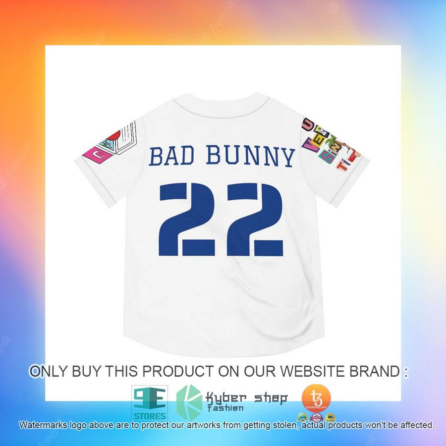 NEW Un Verano sin ti white Baseball Shirt 6 un verano sin ti white baseball jersey 6 43599