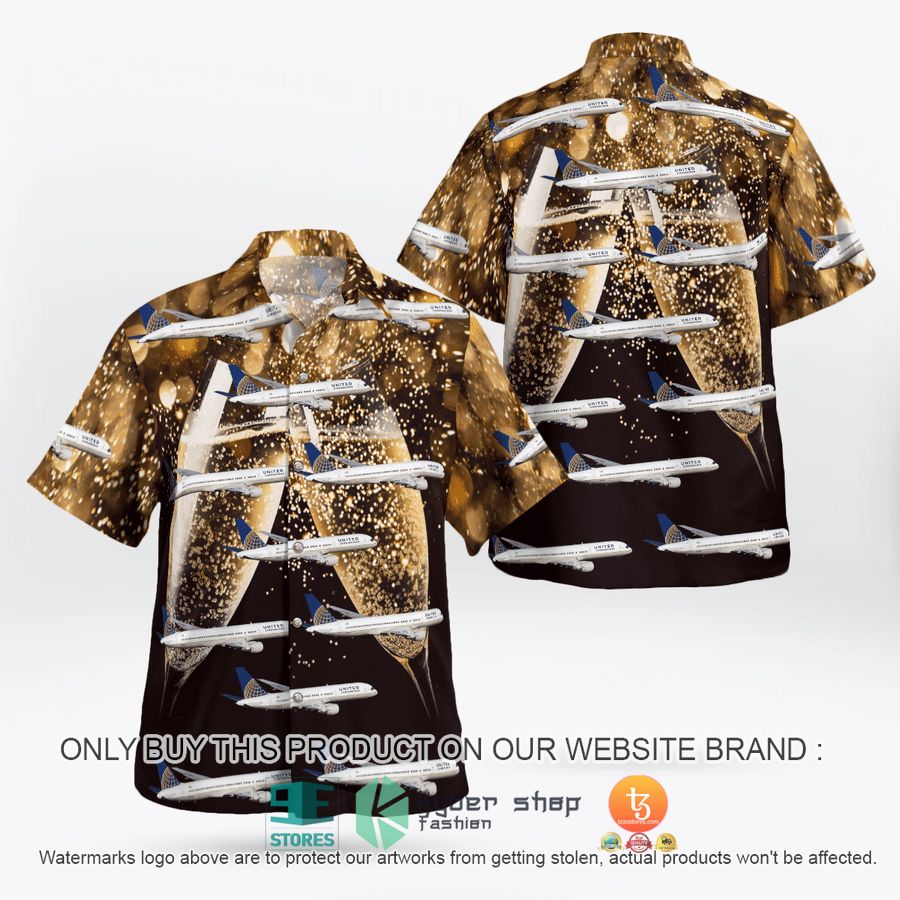 NEW United Airlines Boeing 757-200 Happy New Year Hawaii Shirt 2 united airlines boeing 757 200 happy new year hawaiian shirt 2 5228