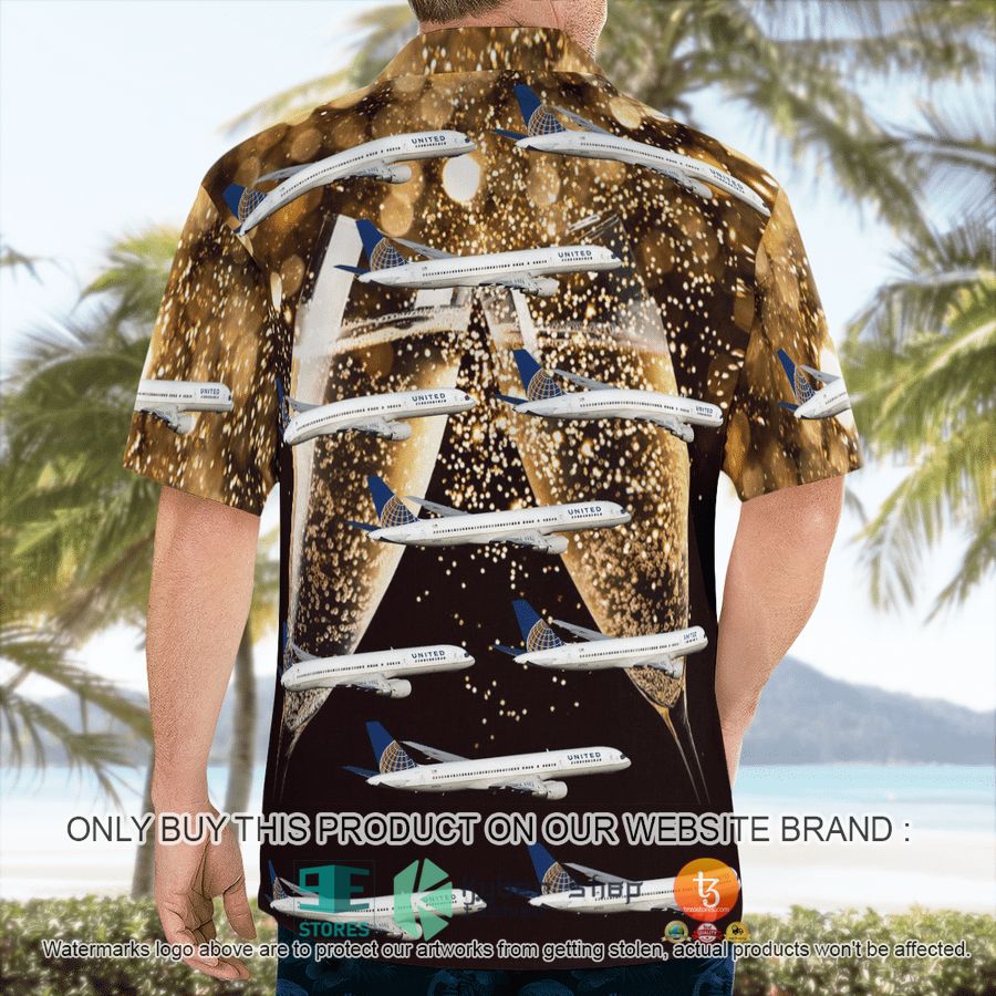 NEW United Airlines Boeing 757-200 Happy New Year Hawaii Shirt 8 united airlines boeing 757 200 happy new year hawaiian shirt 8 71213