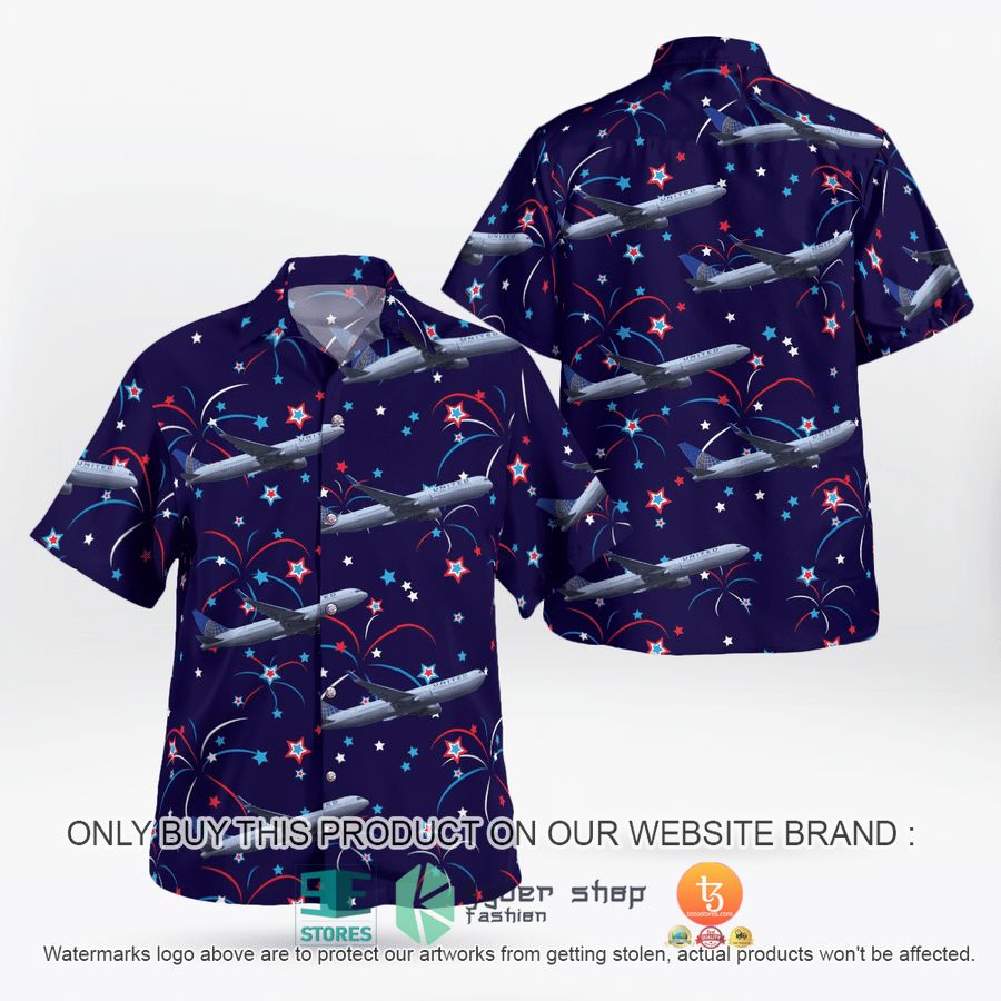 NEW United Airlines Boeing 767-300ER Happy New Year Hawaii Shirt 2 united airlines boeing 767 300er happy new year hawaiian shirt 2 33532