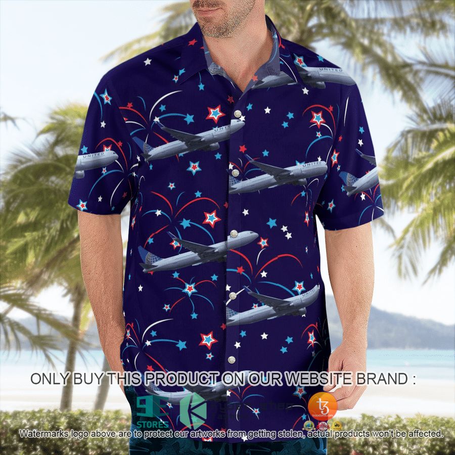 NEW United Airlines Boeing 767-300ER Happy New Year Hawaii Shirt 6 united airlines boeing 767 300er happy new year hawaiian shirt 6 82123