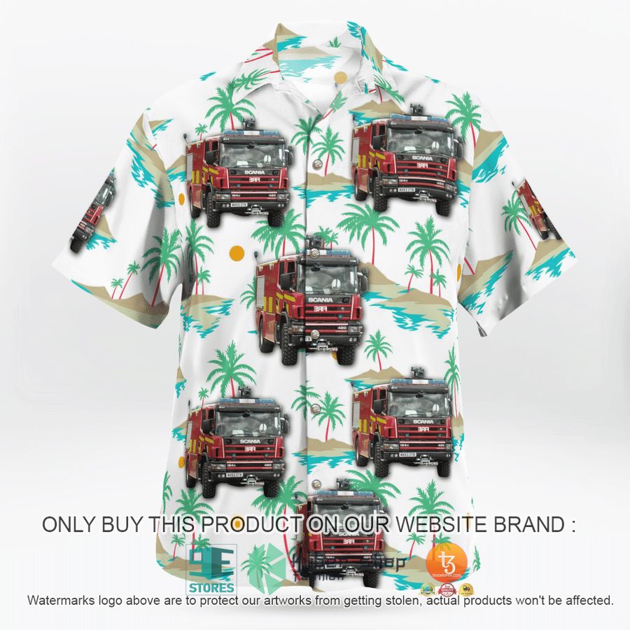 NEW United Kingdom Manchester Airport Fire Engine - Scania P124C 420 Hawaii Shirt 6 united kingdom manchester airport fire engine scania p124c 420 hawaiian shirt 6 20203