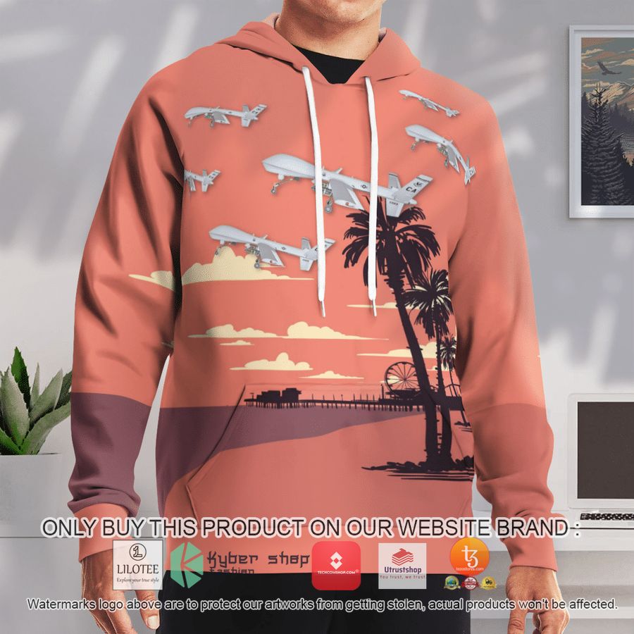 HOT US Air Force California Air National Guard 16 Attack Wing MQ-9 Reaper Hoodie 9 us air force california air national guard 163d attack wing mq 9 reaper hoodie 3d 9 45823