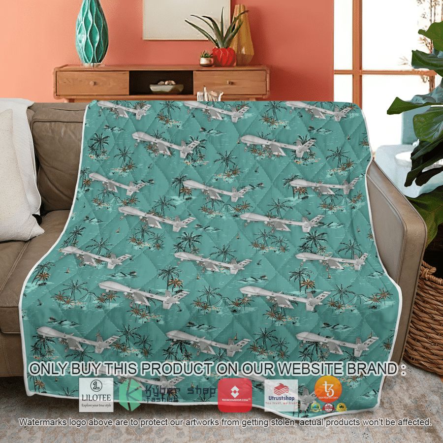 HOT US Air Force California Air National Guard 16Attack Wing MQ-9 Reaper Quilt 3 us air force california air national guard 163d attack wing mq 9 reaper quilt blanket 3 91957