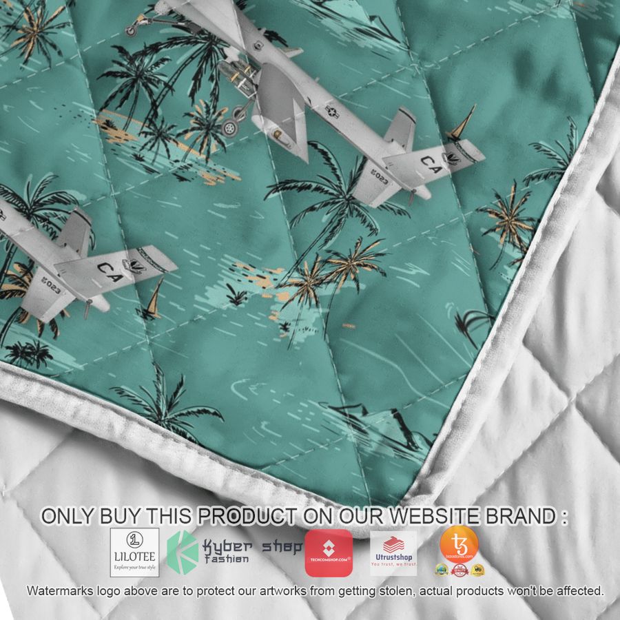 HOT US Air Force California Air National Guard 16Attack Wing MQ-9 Reaper Quilt 9 us air force california air national guard 163d attack wing mq 9 reaper quilt blanket 9 69421
