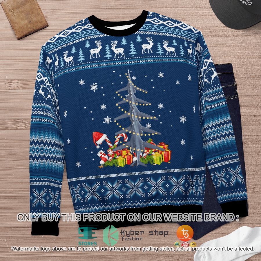 NEW US Air Force Rockwell B-1 Lancer Christmas Sweatshirt, Sweater 12 us air force rockwell b 1 lancer christmas sweater sweatshirt 12 4967