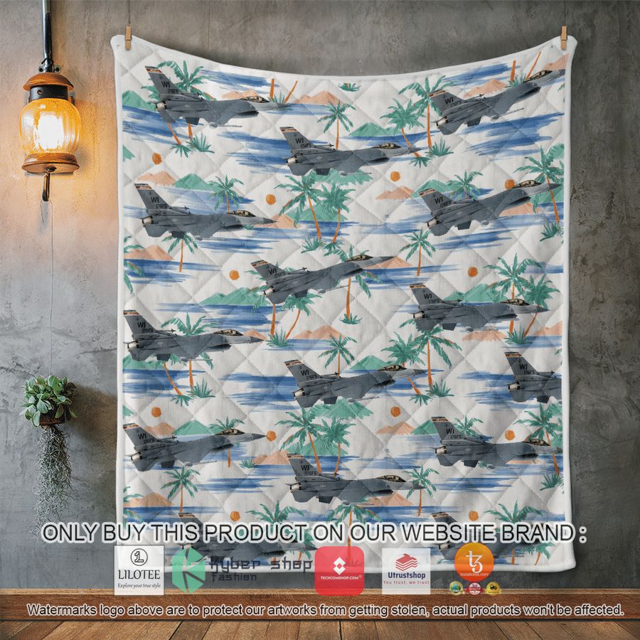 HOT US Air Force Wisconsin Air National Guard 115th Fighter Wing F-16 Fighting Falcon Quilt 4 us air force wisconsin air national guard 115th fighter wing f 16 fighting falcon quilt blanket 4 97725