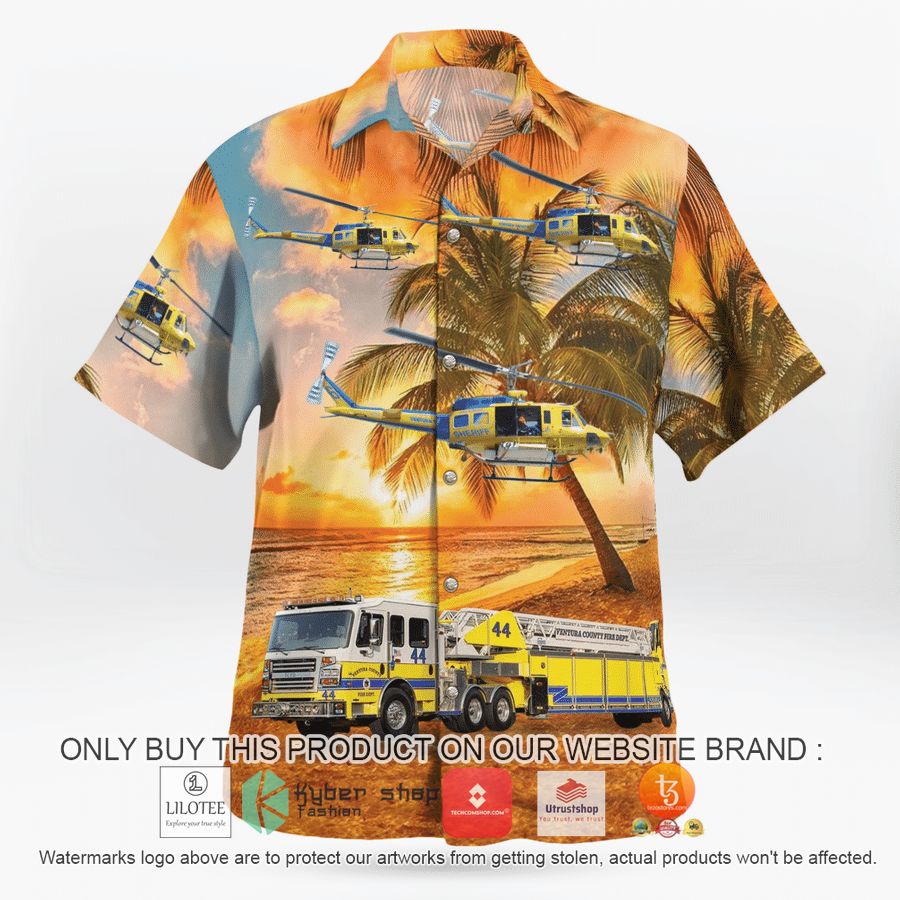 HOT Ventura County Fire Department Air Unit Fire Support Bell HH-1H &Quint 44, 2018 RosenBauer Tandem Axle TDA Hawaiian Shirt 6 ventura county fire department air unit fire support bell hh 1h quint 44 2018 rosenbauer tandem axle tda hawaiian shirt 6 21343
