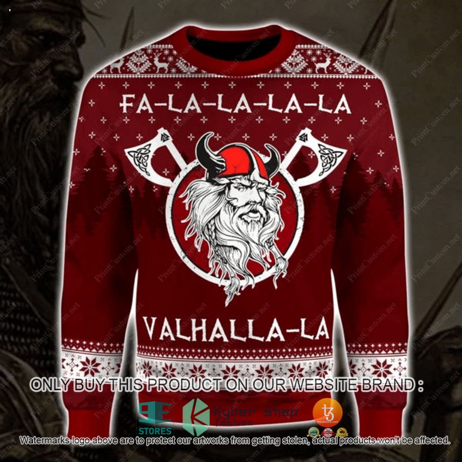 HOT Viking Valhalala Ugly Christmas Sweater 3 viking valhalala ugly christmas sweater 3 87172
