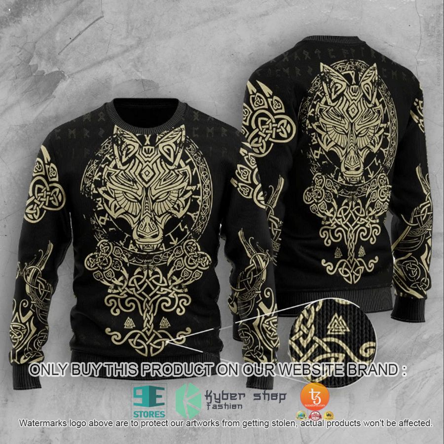 HOT Viking Wolf Fenrir Ugly Christmas Sweater 2 viking wolf fenrir ugly christmas sweater 2 14496