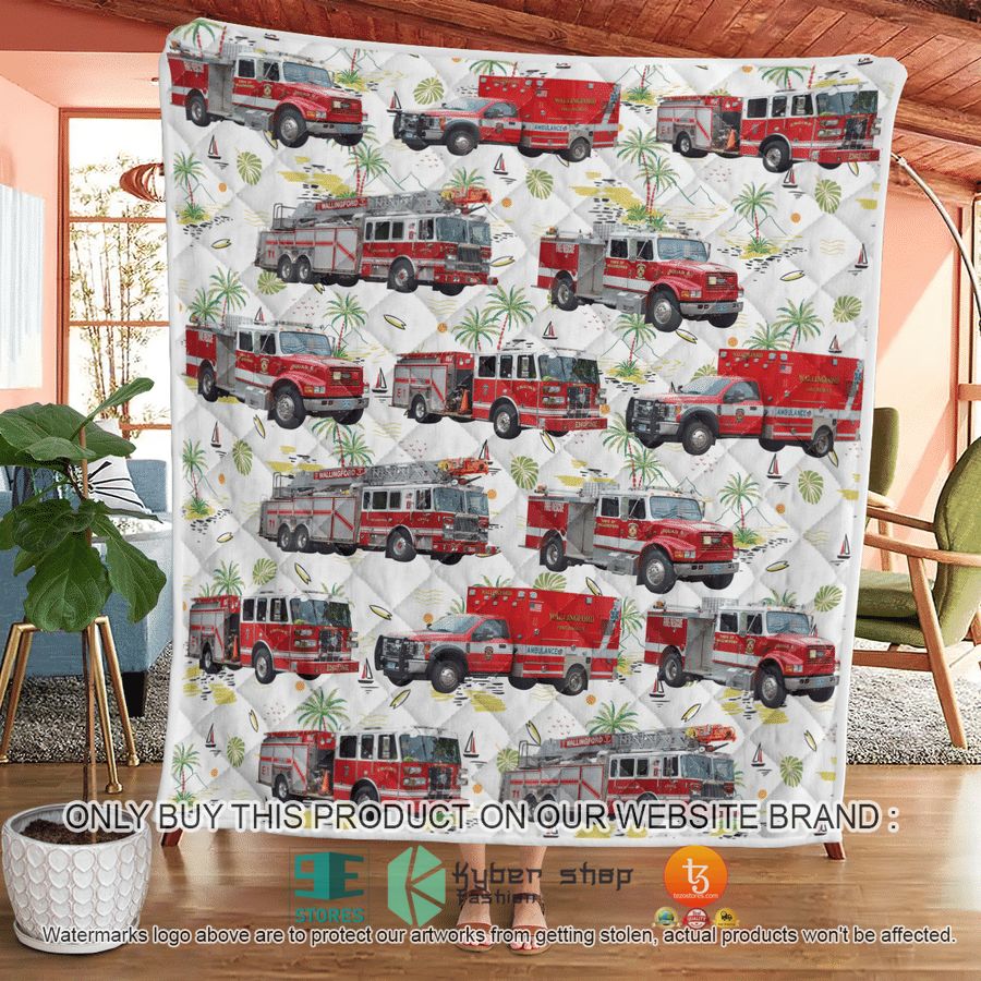 NEW Wallingford Connecticut Wallingford Fire Department Blanket 7 wallingford connecticut wallingford fire department quilt blanket 7 51302