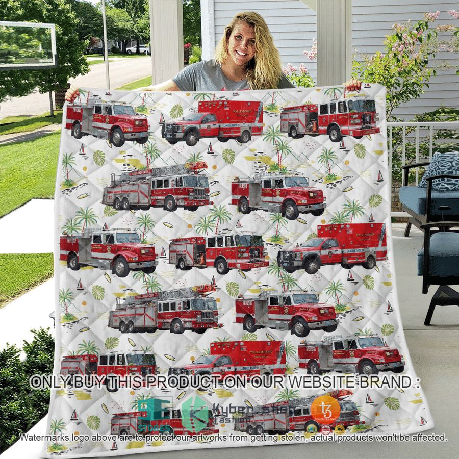 NEW Wallingford Connecticut Wallingford Fire Department Blanket 9 wallingford connecticut wallingford fire department quilt blanket 9 98350