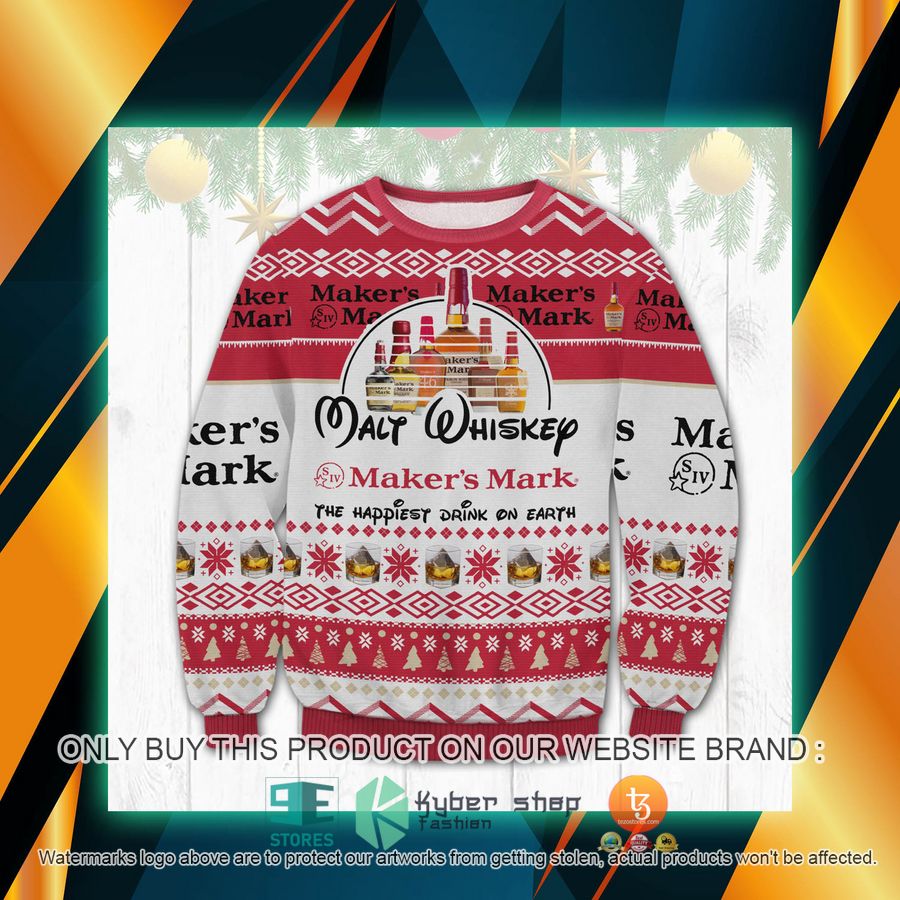 NEW Walt Whiskey Maker’s Mark The Happiest Drink On Earth Sweatshirt, Sweater 7 walt whiskey makers mark the happiest drink on earth ugly sweater 1 7037