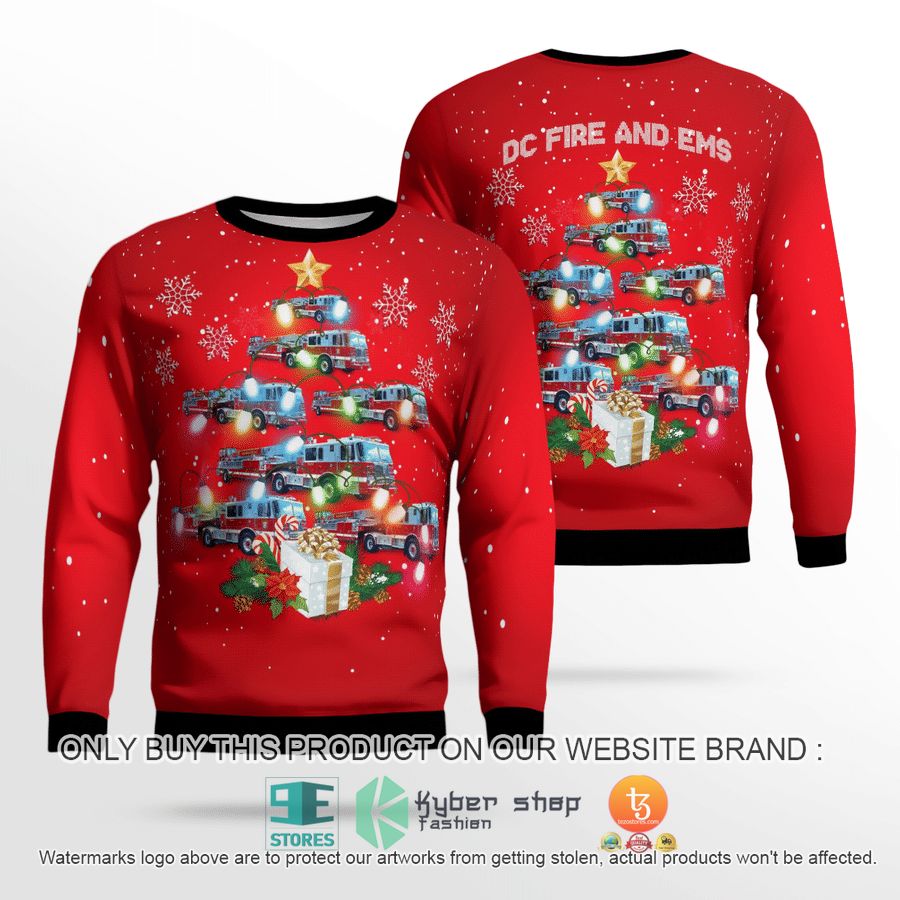NEW Washington DC Fire And EMS Christmas Sweatshirt, Sweater 1 washington dc fire and ems christmas sweater sweatshirt 1 23267
