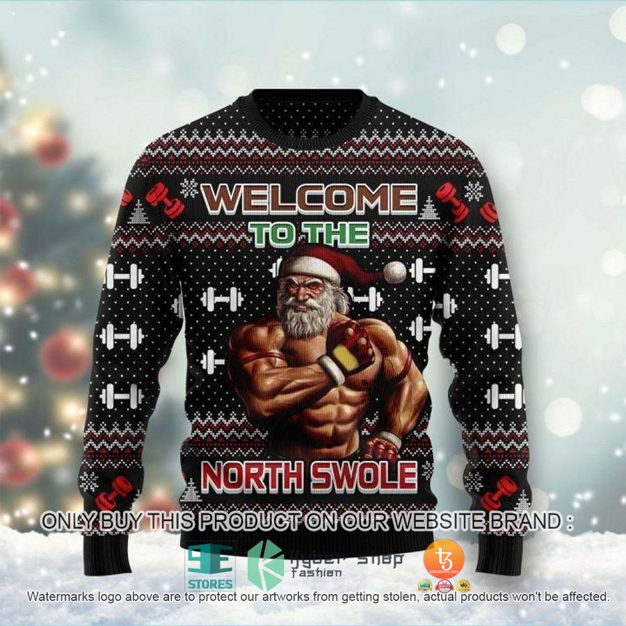 HOT Welcome To The North Swole Ugly Christmas Sweater 3 welcome to the north swole ugly christmas sweater 3 92782