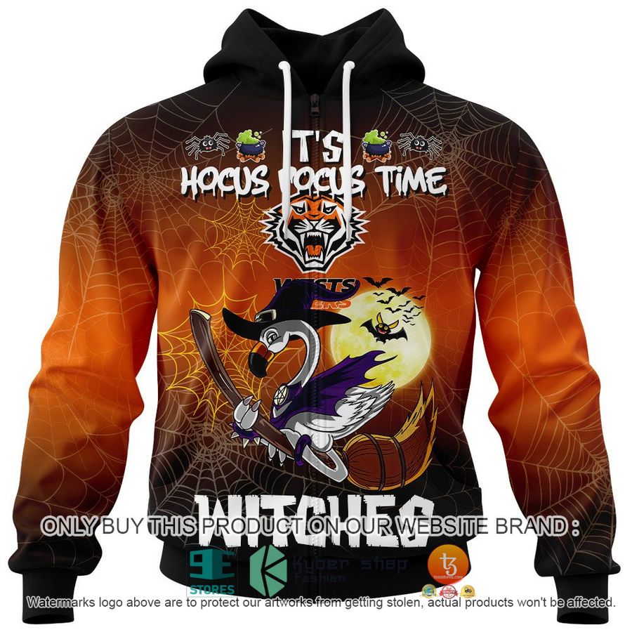 NEW Wests Tigers It's Hocus Pocus Time Halloween Flamingo Witches Hoodie, Shirt 4 wests tigers its hocus pocus time halloween flamingo witches shirt hoodie 4 20742