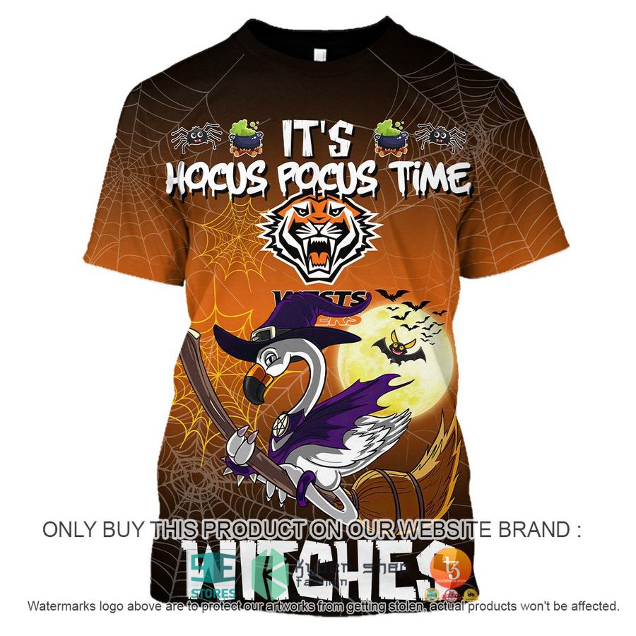 NEW Wests Tigers It's Hocus Pocus Time Halloween Flamingo Witches Hoodie, Shirt 9 wests tigers its hocus pocus time halloween flamingo witches shirt hoodie 9 86670